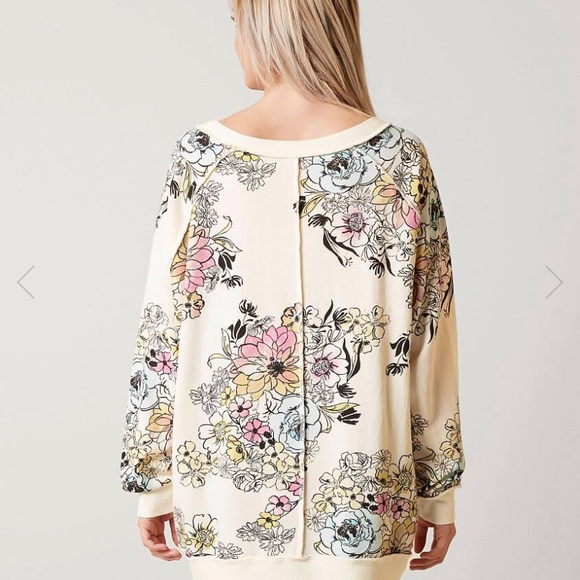 free people floral sweatshirt